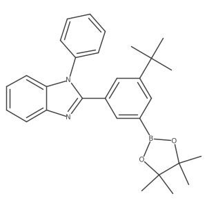 2-(3-(tert-Butyl)-5-(4,4,5,5-tetramethyl-1,3,2-dioxaborolan-2-yl)phenyl)-1-phenyl-1H-benzo[d]imidazole Structure