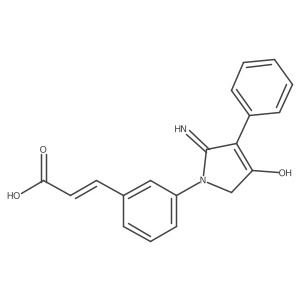 3-[3-(5-Amino-2,3-dihydro-3-oxo-4-phenyl-1H-pyrrol-1-yl)phenyl]-2-propenoic acid Structure