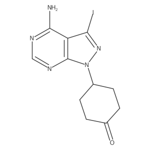 4-(4-Amino-3-iodo-1H-pyrazolo[3,4-d]pyrimidin-1-yl)cyclohexan-1-one Structure