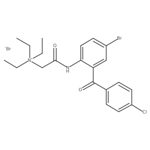 2-((4-bromo-2-(4-chlorobenzoyl)phenyl)amino)-N,N,N-triethyl-2-oxoethanaminium bromide Structure