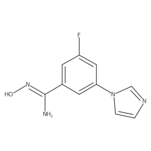 3-Fluoro-N-hydroxy-5-(1H-imidazol-1-yl)benzenecarboximidamide Structure