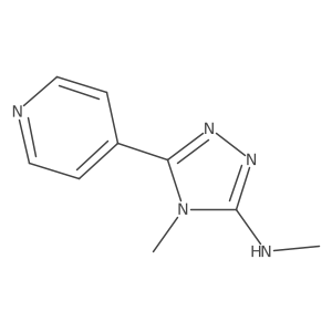 Methyl-(4-methyl-5-pyridin-4-yl4H-[1,2,4]triazol-3-yl)-amine Structure