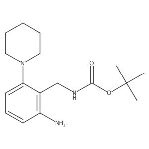 [[2-Amino-6-(1-piperidinyl)phenyl]methyl]carbamic acid,1,1-dimethylethyl ester结构式