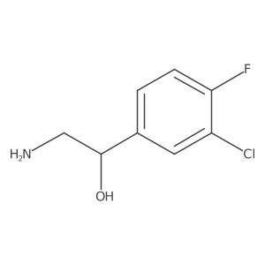 (1S)-2-amino-1-(3-chloro-4-fluorophenyl)ethan-1-ol结构式