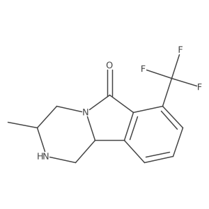 (3S,10bR)-3-methyl-1,3,4,10b-tetrahydro-7-trifluoromethylpyrazino[2,1-a]isoindol-6(2H)-one Structure