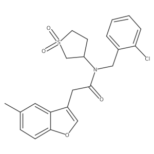 N-(2-chlorobenzyl)-N-(1,1-dioxidotetrahydrothiophen-3-yl)-2-(5-methyl-1-benzofuran-3-yl)acetamide Structure