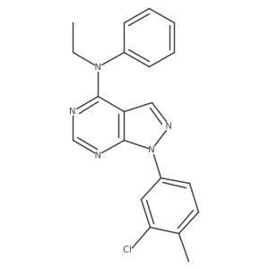 1-(3-chloro-4-methylphenyl)-N-ethyl-N-phenyl-1H-pyrazolo[3,4-d]pyrimidin-4-amine Structure