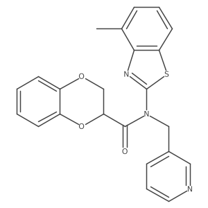 N-(4-methylbenzo[d]thiazol-2-yl)-N-(pyridin-3-ylmethyl)-2,3-dihydrobenzo[b][1,4]dioxine-2-carboxamide Structure