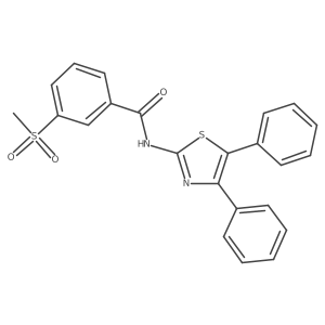 N-(4,5-diphenylthiazol-2-yl)-3-(methylsulfonyl)benzamide结构式