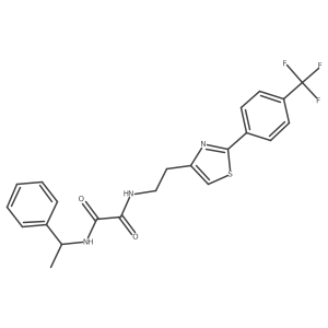 N1-(1-phenylethyl)-N2-(2-(2-(4-(trifluoromethyl)phenyl)thiazol-4-yl)ethyl)oxalamide Structure