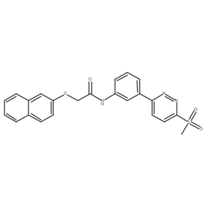N-(3-(6-(methylsulfonyl)pyridazin-3-yl)phenyl)-2-(naphthalen-2-yloxy)acetamide结构式