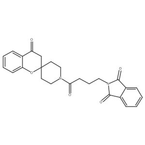 2-(4-oxo-4-{4-oxo-3,4-dihydrospiro[1-benzopyran-2,4'-piperidine]-1'-yl}butyl)-2,3-dihydro-1H-isoindole-1,3-dione结构式