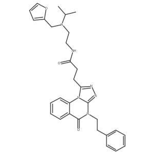 N-{2-[(2-furylmethyl)(isopropyl)amino]ethyl}-3-[5-oxo-4-(2-phenylethyl)-4,5-dihydro[1,2,4]triazolo[4,3-a]quinazolin-1-yl]propanamide Structure