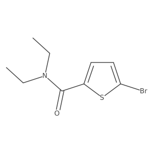 CCN(CC)C(=O)c1ccc(Br)s1结构式