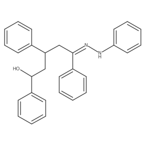 1-Pentanone, 5-hydroxy-1,3,5-triphenyl-, phenylhydrazone结构式
