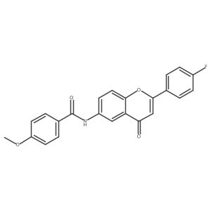 N-(2-(4-fluorophenyl)-4-oxo-4H-chromen-6-yl)-4-methoxybenzamide Structure
