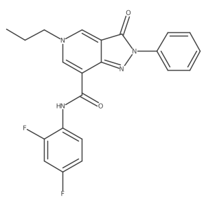 N-(2,4-difluorophenyl)-3-oxo-2-phenyl-5-propyl-3,5-dihydro-2H-pyrazolo[4,3-c]pyridine-7-carboxamide Structure
