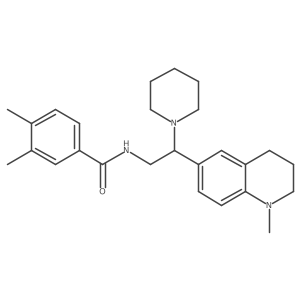 3,4-dimethyl-N-(2-(1-methyl-1,2,3,4-tetrahydroquinolin-6-yl)-2-(piperidin-1-yl)ethyl)benzamide Structure