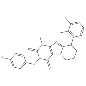 9-(2,3-dimethylphenyl)-3-(4-fluorobenzyl)-1-methyl-6,7,8,9-tetrahydropyrimido[2,1-f]purine-2,4(1H,3H)-dione Structure