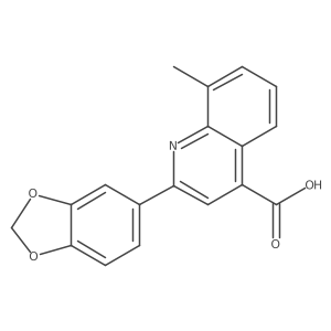 2-(1,3-Benzodioxol-5-yl)-8-methylquinoline-4-carboxylic acid结构式