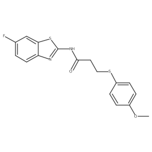 N-(6-fluorobenzo[d]thiazol-2-yl)-3-((4-methoxyphenyl)thio)propanamide Structure