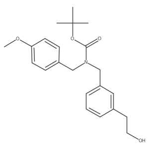 [3-(2-Hydroxy-ethyl)-benzyl]-(4-methoxy-benzyl)-carbamic acid tert-butyl ester结构式