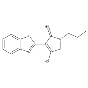 5-amino-4-(1,3-benzothiazol-2-yl)-1-propyl-1,2-dihydro-3H-pyrrol-3-one结构式