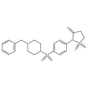 2-(4-((4-Benzylpiperazin-1-yl)sulfonyl)phenyl)isothiazolidin-3-one 1,1-dioxide Structure