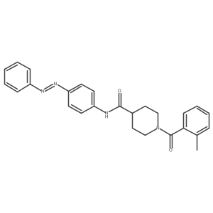 1-(2-Methylbenzoyl)-N-[4-(2-phenyldiazenyl)phenyl]-4-piperidinecarboxamide Structure