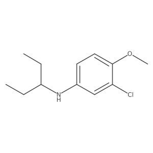 3-Chloro-4-methoxy-N-(pentan-3-YL)aniline结构式