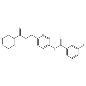 3-fluoro-N-(6-((2-morpholino-2-oxoethyl)thio)pyridazin-3-yl)benzamide结构式