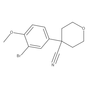 4-(3-Bromo-4-methoxyphenyl)-tetrahydro-2H-pyran-4-carbonitrile Structure