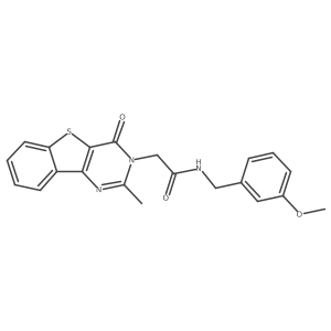 N-[(3-methoxyphenyl)methyl]-2-{4-methyl-6-oxo-8-thia-3,5-diazatricyclo[7.4.0.0^{2,7}]trideca-1(13),2(7),3,9,11-pentaen-5-yl}acetamide Structure