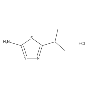 5-Isopropyl-1,3,4-thiadiazol-2-amine hydrochloride结构式
