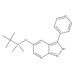 5-((Tert-butyldimethylsilyl)oxy)-3-(pyridin-4-yl)-1H-pyrazolo[3,4-b]pyridine Structure