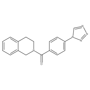 3,4-dihydroisoquinolin-2(1H)-yl[4-(1H-tetrazol-1-yl)phenyl]methanone结构式