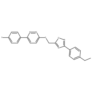 3-(4-Ethylphenyl)-5-(((6-(4-fluorophenyl)pyridazin-3-yl)thio)methyl)-1,2,4-oxadiazole结构式
