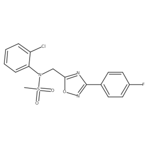 N-(2-chlorophenyl)-N-((3-(4-fluorophenyl)-1,2,4-oxadiazol-5-yl)methyl)methanesulfonamide Structure