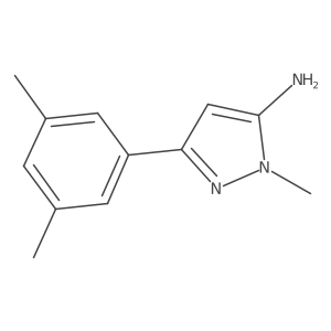3-(3,5-Dimethylphenyl)-1-methyl-1h-pyrazol-5-amine结构式