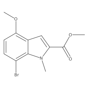 Methyl 7-bromo-4-methoxy-1-methyl-1H-indole-2-carboxylate结构式