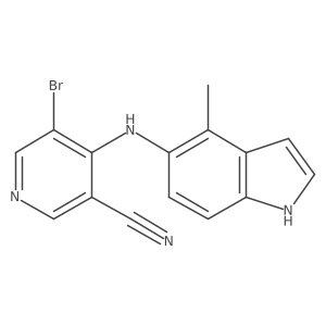 5-Bromo-4-[(4-methyl-1H-indol-5-yl)amino]-3-pyridinecarbonitrile Structure