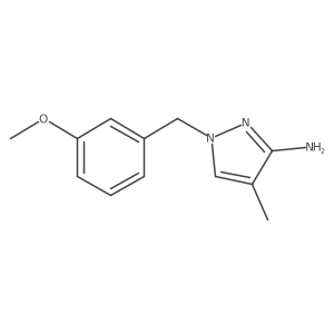 1-(3-methoxybenzyl)-4-methyl-1H-pyrazol-3-amine结构式