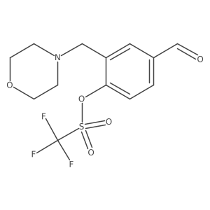 4-Formyl-2-(morpholinomethyl)phenyl trifluoromethanesulfonate结构式
