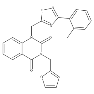 3-(2-furylmethyl)-1-{[3-(2-methylphenyl)-1,2,4-oxadiazol-5-yl]methyl}quinazoline-2,4(1H,3H)-dione Structure