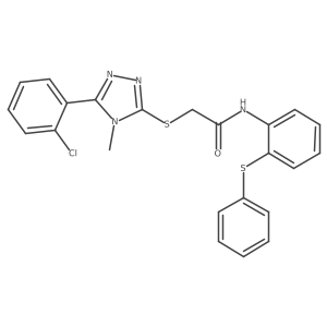 2-[[5-(2-Chlorophenyl)-4-methyl-4H-1,2,4-triazol-3-yl]thio]-N-[2-(phenylthio)phenyl]acetamide Structure