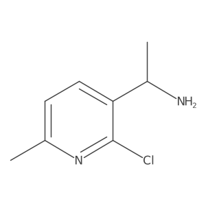 (1r)-1-(2-Chloro-6-methylpyridin-3-yl)ethan-1-amine结构式