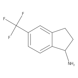 (S)-5-(Trifluoromethyl)-2,3-dihydro-1H-inden-1-amine Structure