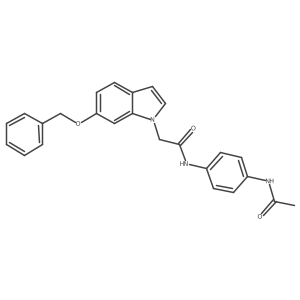 N-[4-(acetylamino)phenyl]-2-[6-(benzyloxy)-1H-indol-1-yl]acetamide Structure