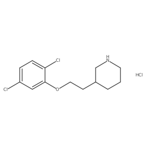 3-[2-(2,5-Dichlorophenoxy)ethyl]piperidine hydrochloride结构式
