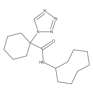 N-cyclooctyl-1-(1H-tetrazol-1-yl)cyclohexanecarboxamide Structure